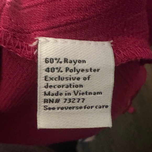 GUC Nine West Long Sleeve High Low Wrap Dress Size XL Bright Magenta - Picture 13 of 14